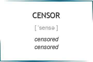 ensored|censor verb